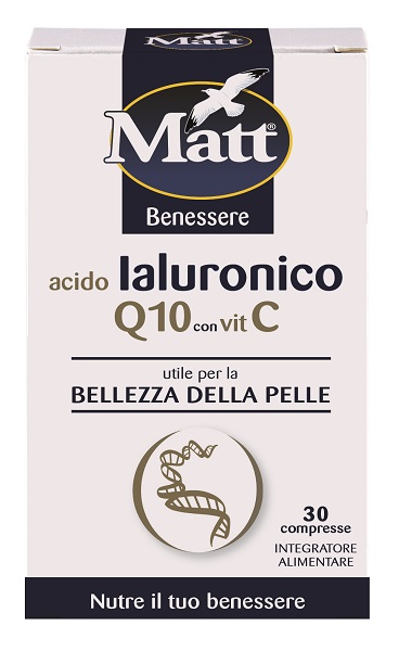 MATT BENESSERE ACIDO IALURONICO Q10 CON VITAMINA C 30 COMPRESSE - Gruppofarmastore.it