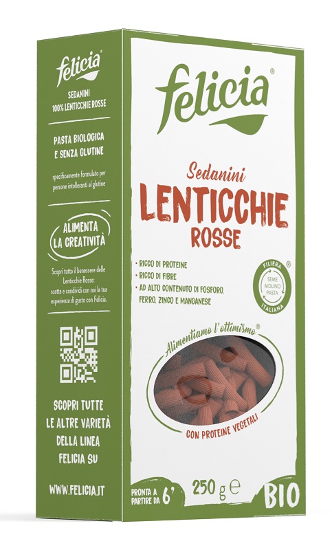 FELICIA BIO SEDANINI LENTICCHIE ROSSE 250 G - Gruppofarmastore.it