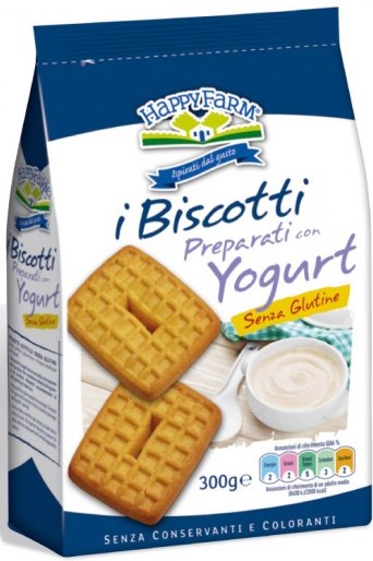 HAPPY FARM BISCOTTI YOGURT SENZA ZUCCHERO 300 G - Gruppofarmastore.it