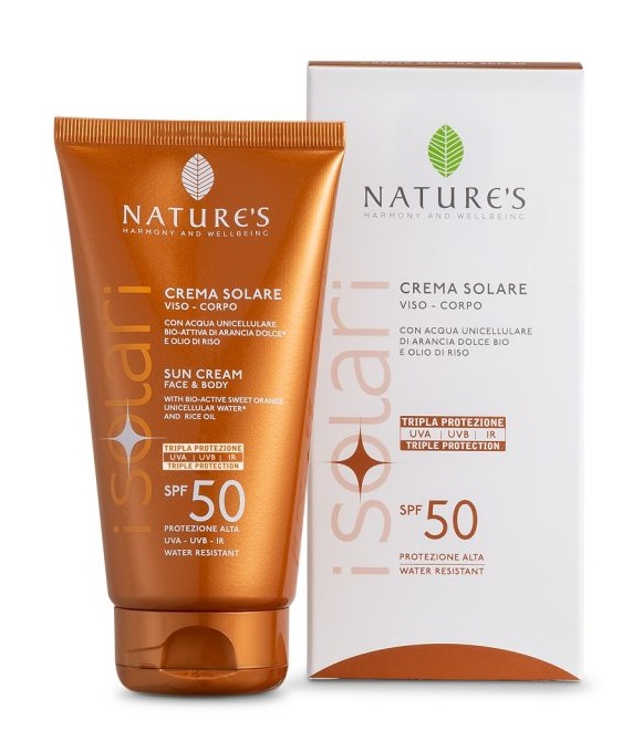 NATURE'S I SOLARI CREMA SOLARE VISO E CORPO SPF 50 IR SUN 150 ML - Gruppofarmastore.it