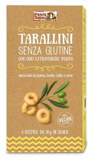 PUGLIA SAPORI TARALLINI CLASSICI CON OLIO EXTRAVERGINE DI OLIVA 6 PEZZI 30 G - Gruppofarmastore.it