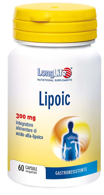 LONGLIFE LIPOIC 300 MG 60 CAPSULE VEGETALI DA 500 MG - Gruppofarmastore.it