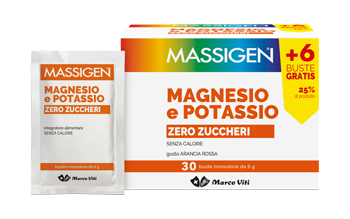 MASSIGEN MAGNESIO E POTASSIO ZERO ZUCCHERI 24 BUSTINE + 6 GRATIS - Gruppofarmastore.it