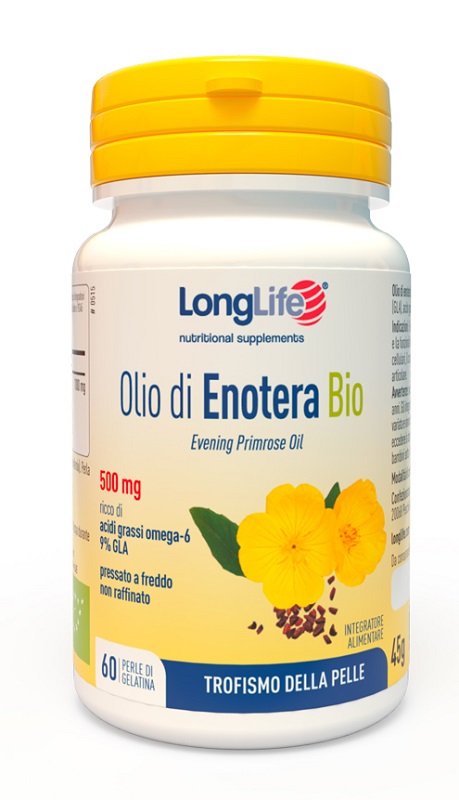 LONGLIFE OLIO ENOTERA BIO 500 MG 60 PERLE IN GELATINA - Gruppofarmastore.it
