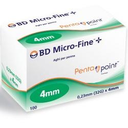 AGO PER PENNA DA INSULINA BD MICROFINE PENTAPOINT GAUGE 32 4 MM 100 PEZZI - Gruppofarmastore.it
