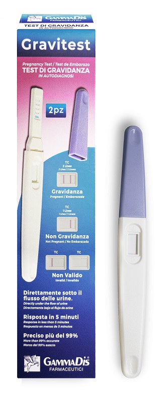 TEST GRAVIDANZA GRAVITEST 2 PEZZI GAMMADIS - Gruppofarmastore.it