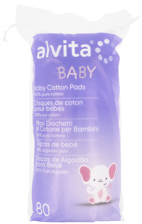 ALVITA BABY MAXI DISCHETTI DI COTONE PER BAMBINI 100% PURO COTONE 80 PEZZI - Gruppofarmastore.it