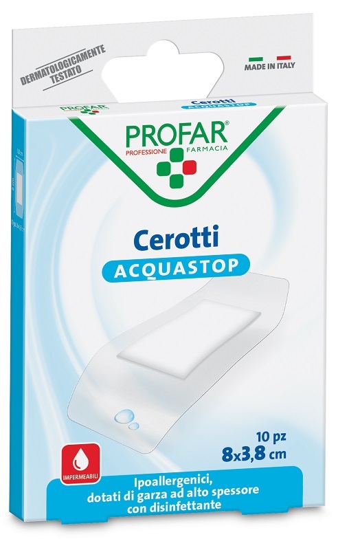 CEROTTO ACQUASTOP SUPER 8X3,8 CM PROFAR 10 PEZZI - Gruppofarmastore.it