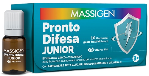 MASSIGEN PRONTO DIFESA JUNIOR 10 FLACONCINI DA 10 ML - Gruppofarmastore.it
