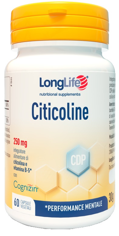 LONGLIFE CITICOLINE 60 CAPSULE VEGETALI SENZA GLUTINE - Gruppofarmastore.it