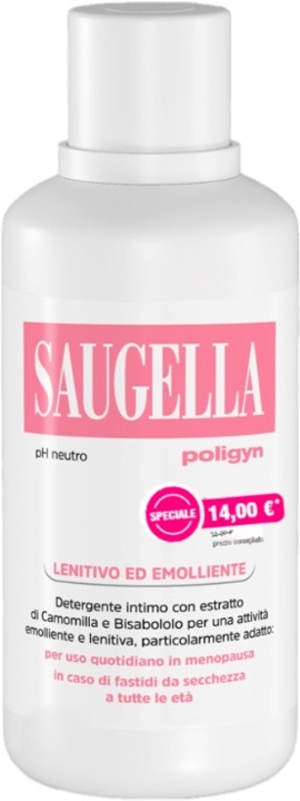 SAUGELLA POLIGYN PH NEUTRO LENITIVO ED EMOLLIENTE 500 ML TAGLIO PREZZO - Gruppofarmastore.it