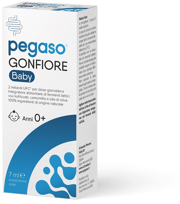 PEGASO GONFIORE BABY 1 FLACONCINO 7 ML SENZA ZUCCHERO SENZA GLUTINE NATURALMENTE PRIVO DI LATTOSIO - Gruppofarmastore.it