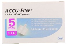 AGO PER PENNA DA INSULINA ACCU-FINE PEN NEEDLE ACCU-CHEK GAUGE 31 X 5MM 100 PEZZI - Gruppofarmastore.it