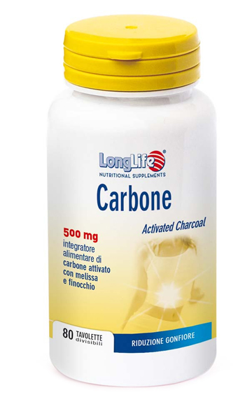 LONGLIFE CARBONE ATTIVATO 80 TAVOLETTE DIVISIBILI - Gruppofarmastore.it