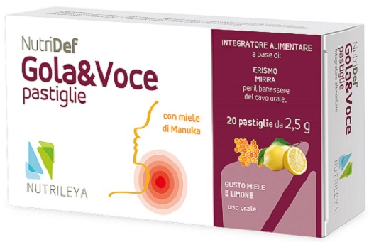 NUTRIDEF GOLA & VOCE MIELE E LIMONE 20 PASTIGLIE - Gruppofarmastore.it