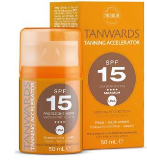 TANWARDS TANNING ACCELERATOR FACE CREAM SPF 15 50 ML - Gruppofarmastore.it