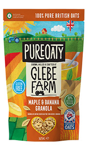 GLEBE FARM GRANOLA AVENA CON SCIROPPO D'ACERO E BANANA 325 G - Gruppofarmastore.it