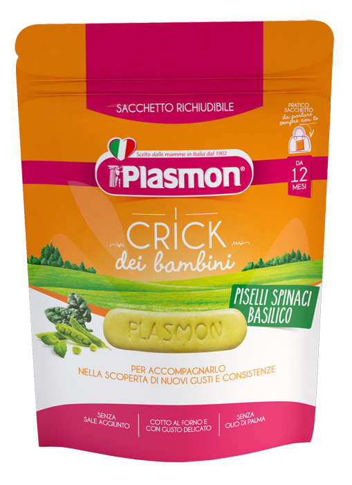 PLASMON CRICK SPINACI E PISELLI 100 G - Gruppofarmastore.it