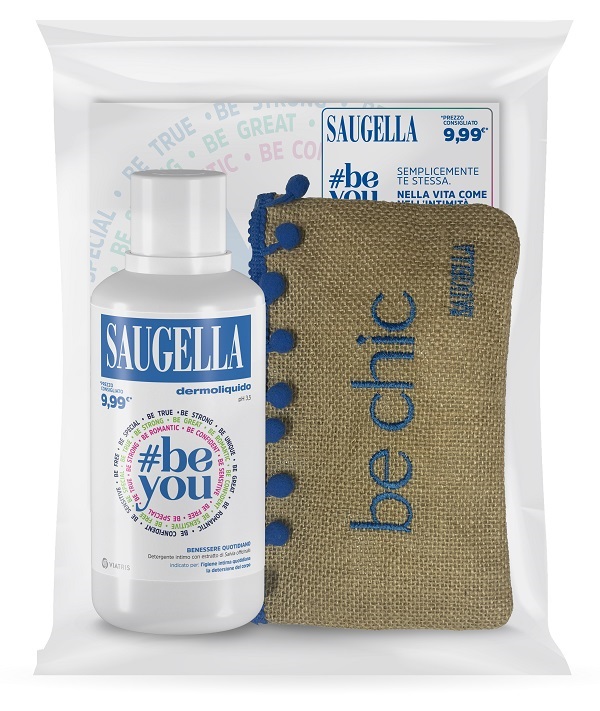 SAUGELLA BUNDLE PROMO POCHETTE 23 BE YOU 1 DERMOLIQUIDO 500 ML + POCHETTE CON PRODOTTI OMAGGIO - Gruppofarmastore.it