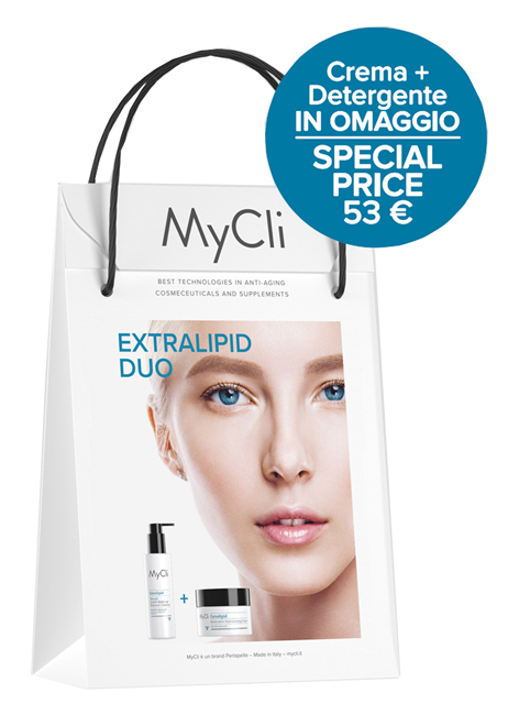MYCLI EXTRALIPID DUO EXTRALIPID TENSOIL DETERGENTE STRUCCANTE DELICATO 200 ML + EXTRALIPID CREMA RIPARATRICE RESTITUTIVA 30 ML - Gruppofarmastore.it