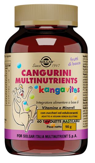 CANGURINI MULTINUTRIENTS FRUTTI BOSCO 60 TAVOLETTE MASTICABILI - Gruppofarmastore.it