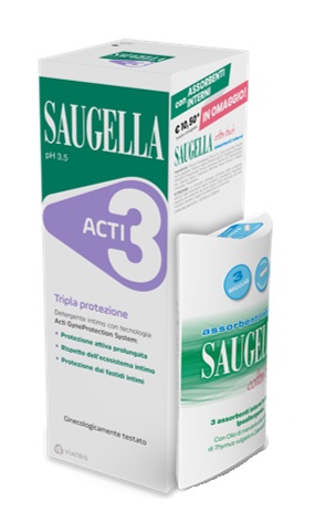 SAUGELLA ACTI3 250 ML + ASSORBENTI INTERNI OMAGGIO - Gruppofarmastore.it