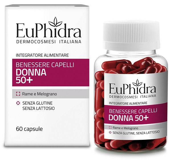 EUPHIDRA CAPELLI DONNA 50+ 60 CAPSULE - Gruppofarmastore.it