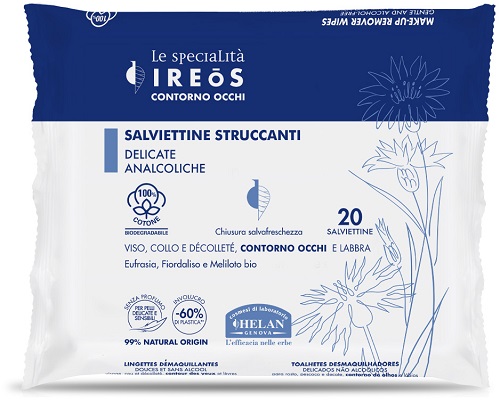 IREOS SALVIETTINE STRUCCANTI DELICATI ANALCOLICHE 20 PEZZI - Gruppofarmastore.it