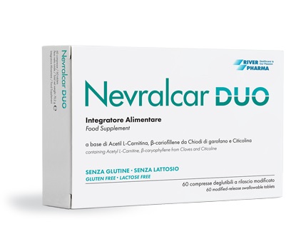 NEVRALCAR DUO 60 COMPRESSE DEGLUTIBILI A RILASCIO MODIFICATO SENZA GLUTINE SENZA LATTOSIO - Gruppofarmastore.it
