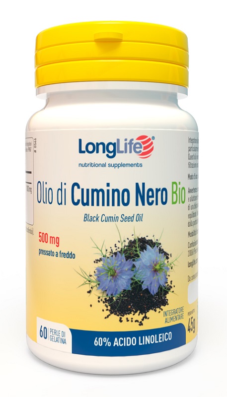 LONGLIFE OLIO DI CUMINO NERO BIO 60 PERLE IN GELATINA - Gruppofarmastore.it