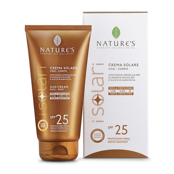 NATURE'S I SOLARI CREMA VISO/CORPO SPF 25 100 ML TRAVEL SIZE - Gruppofarmastore.it