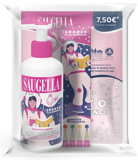 SAUGELLA GIRL + GADGET PROMOZIONE COSTITUITA DA UN BUNDLE COMPOSTO DA PRODOTTO GIRL 200 ML + IN OMAGGIO MATITE COLORATE - Gruppofarmastore.it