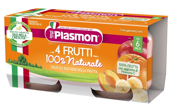 PLASMON OMOGENEIZZATO 4 FRUTTI 2 X 80 G - Gruppofarmastore.it