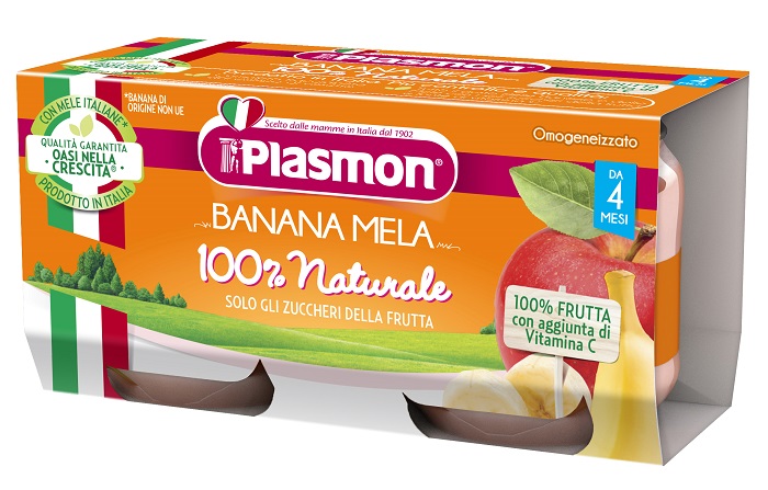 PLASMON OMOGENEIZZATO BANANA MELA 2 X 80 G - Gruppofarmastore.it