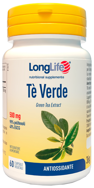 LONGLIFE TE' VERDE 500MG 60 CAPSULE - Gruppofarmastore.it
