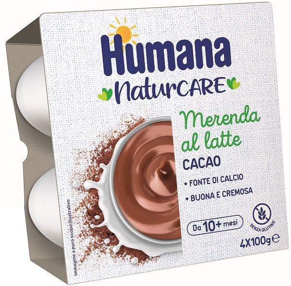 HUMANA MERENDA CACAO 4 VASETTI DA 100 G - Gruppofarmastore.it
