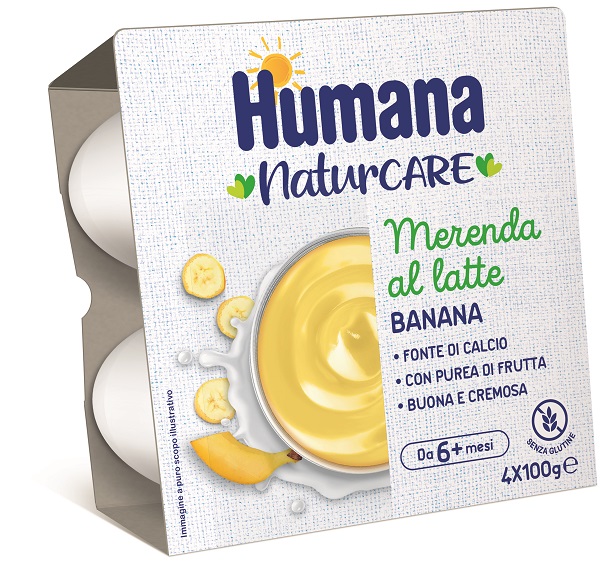 HUMANA MERENDA LATTE BANANA 4 PEZZI DA 100 G - Gruppofarmastore.it