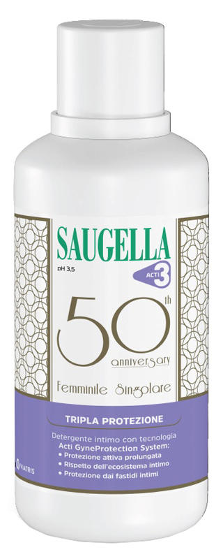 SAUGELLA ACTI3 DETERGENTE INTIMO 500 ML ANNIVERSARIO - Gruppofarmastore.it