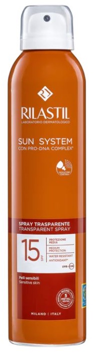 RILASTIL SUN SYSTEM TRANSPARENT SPRAY SPF15 200 ML - Gruppofarmastore.it