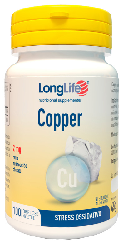 LONGLIFE COPPER 100 COMPRESSE RIVESTITE - Gruppofarmastore.it