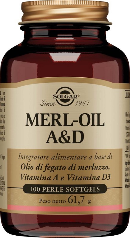 MERL OIL A&D 100 PERLE SOFTGEL - Gruppofarmastore.it