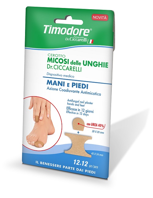 CEROTTO TIMODORE PER MICOSI UNGHIE MANI E PIEDI 12 + 12 PEZZI - Gruppofarmastore.it