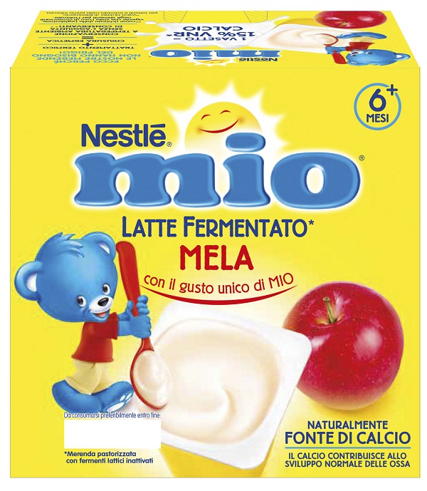MIO MERENDA LATTE FERMENTATO MELA 4 PEZZI DA 100 G - Gruppofarmastore.it