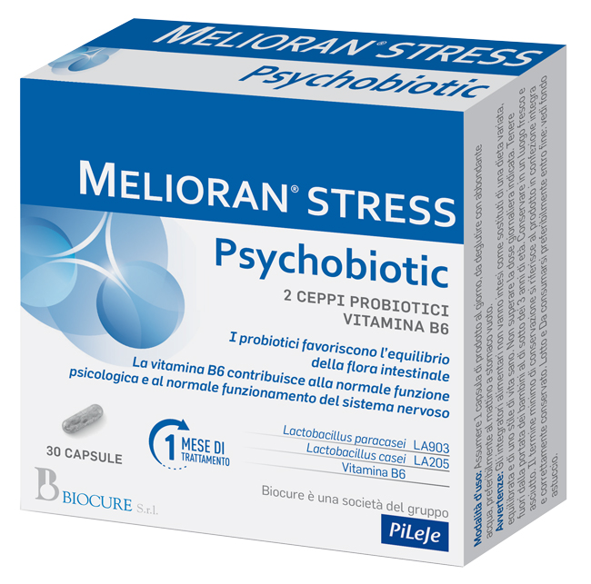 MELIORAN STRESS PSYCHOBIOTIC 30 CAPSULE - Gruppofarmastore.it