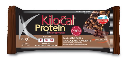 KILOCAL PROTEIN BARRETTA CIOCCOLATO FONDENTE NOCCIOLE MANDORLE 25 G - Gruppofarmastore.it