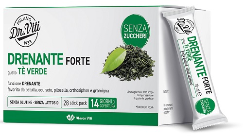 DR VITI DRENANTE FORTE TE VERDE 28 STICK PACK SENZA ZUCCHERI - Gruppofarmastore.it