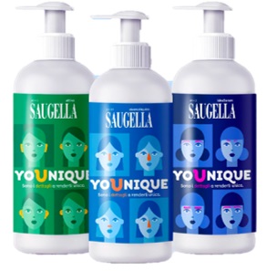 SAUGELLA YOUNIQUE BUNDLE 1 DERMOLIQUIDO 200 ML + 1 ATTIVA 200 ML + 1 IDRASERUM 200 ML - Gruppofarmastore.it