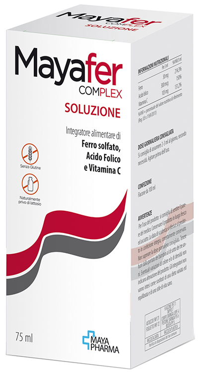 MAYAFER COMPLEX SOLUZIONE 75 ML SENZA GLUTINE NATURALMENTE PRIVO DI LATTOSIO - Gruppofarmastore.it