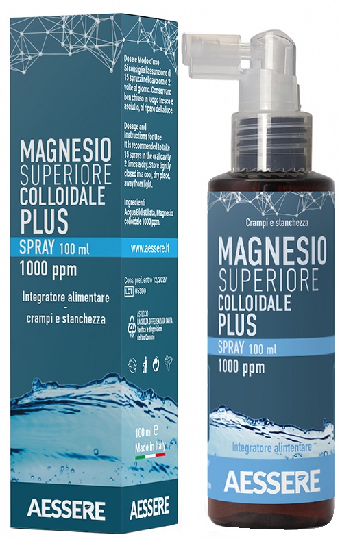 MAGNESIO SUPERIORE COLLOIDALE PLUS SPRAY 1000 PPM 100 ML - Gruppofarmastore.it