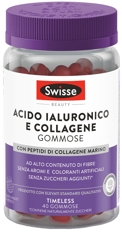 SWISSE ACIDO IALURONICO & COLLAGENE 40 GOMMOSE - Gruppofarmastore.it
